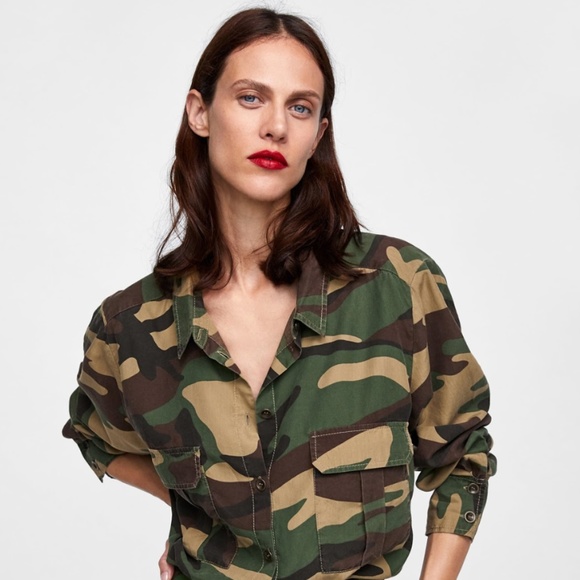 zara camouflage shirt